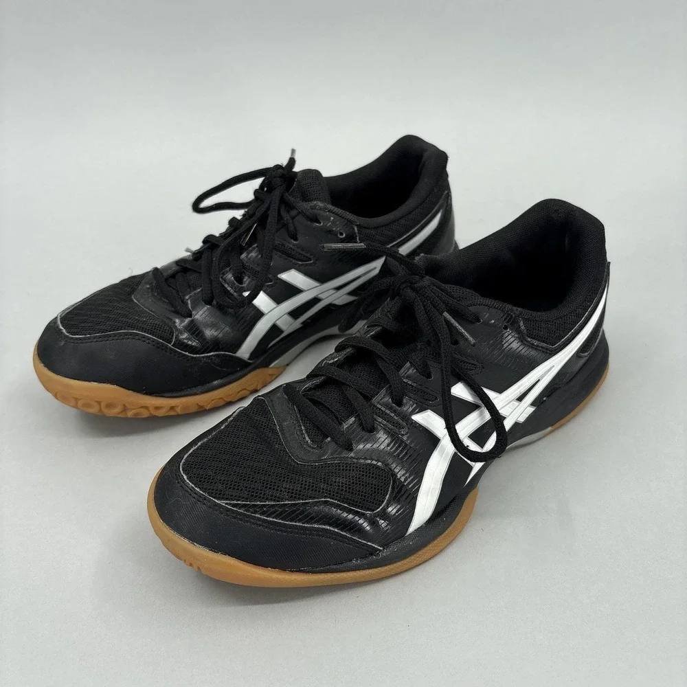 ASICS GEL-Rocket Shoes Womens Size 8.5 40 Black Indoor Court Sneakers 1072A034
